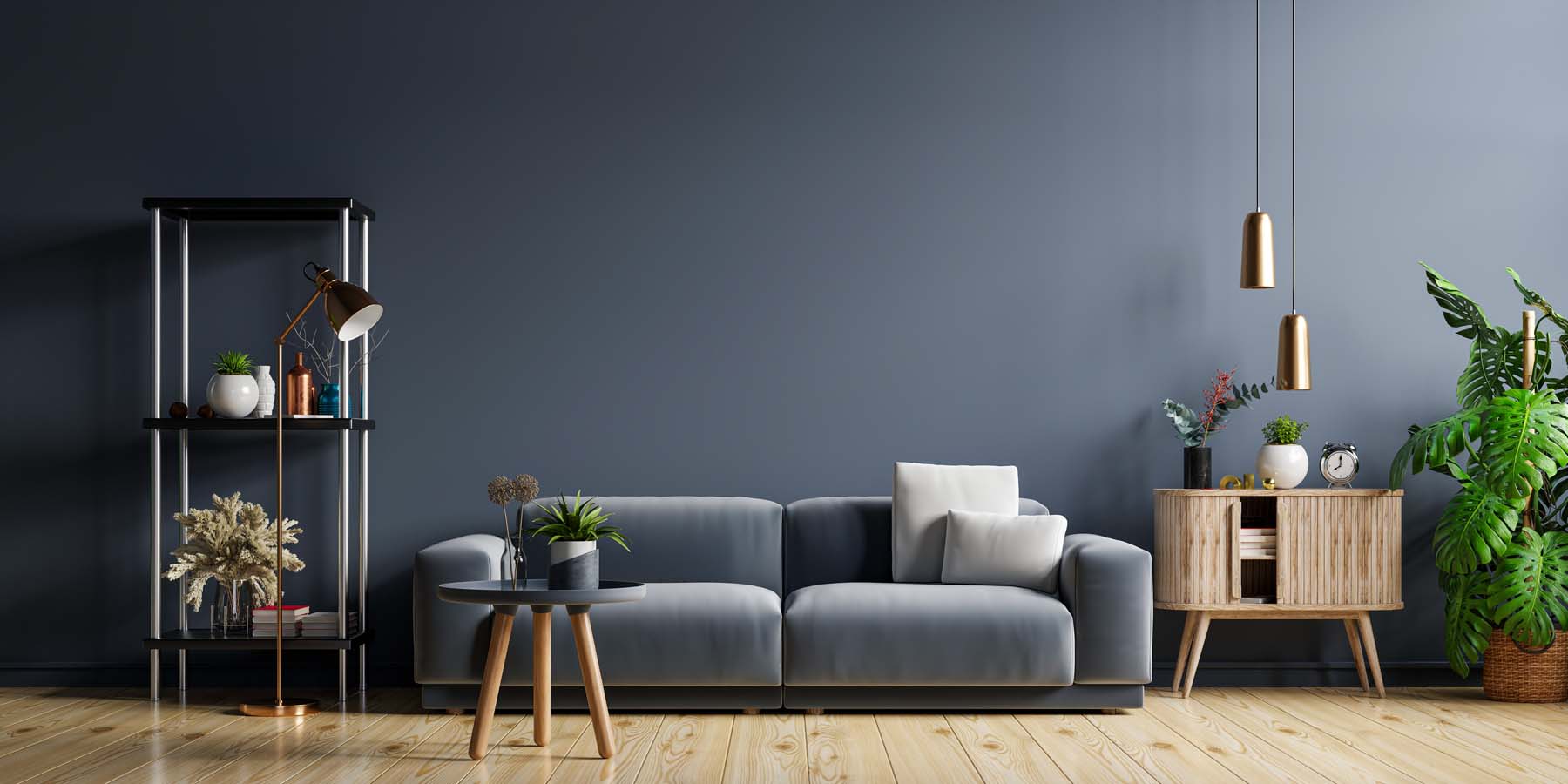 Mockup Living Room Interior With Sofa